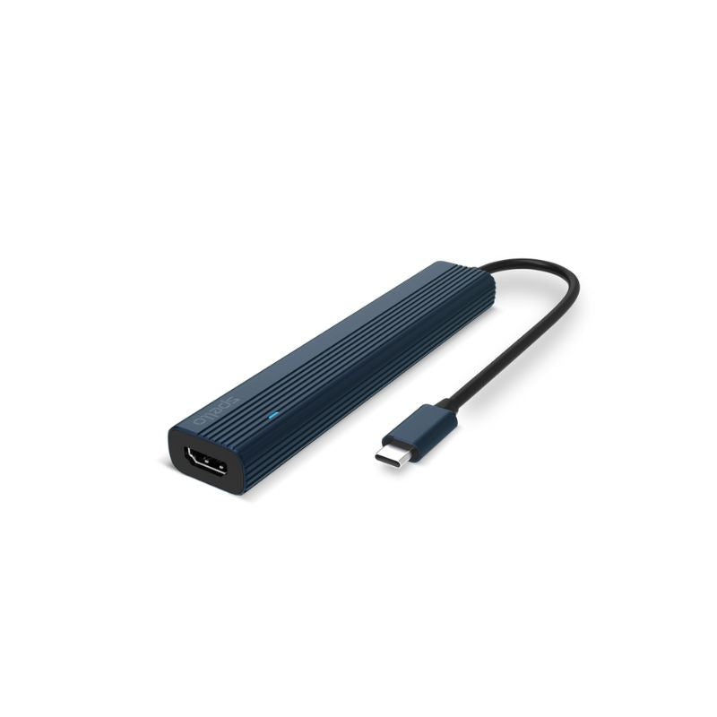 Multifunkční hliníkový USB-C hub Spello 7in1 s 100W Power Delivery - temně inkoustový