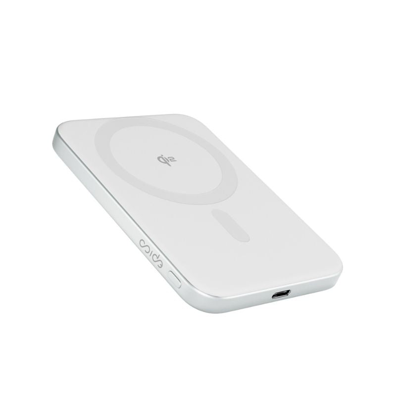 Tenká hliníková MagSafe powerbanka Epico UltraPack Qi2 Slim 5000mAh - stříbrná - bonami.click