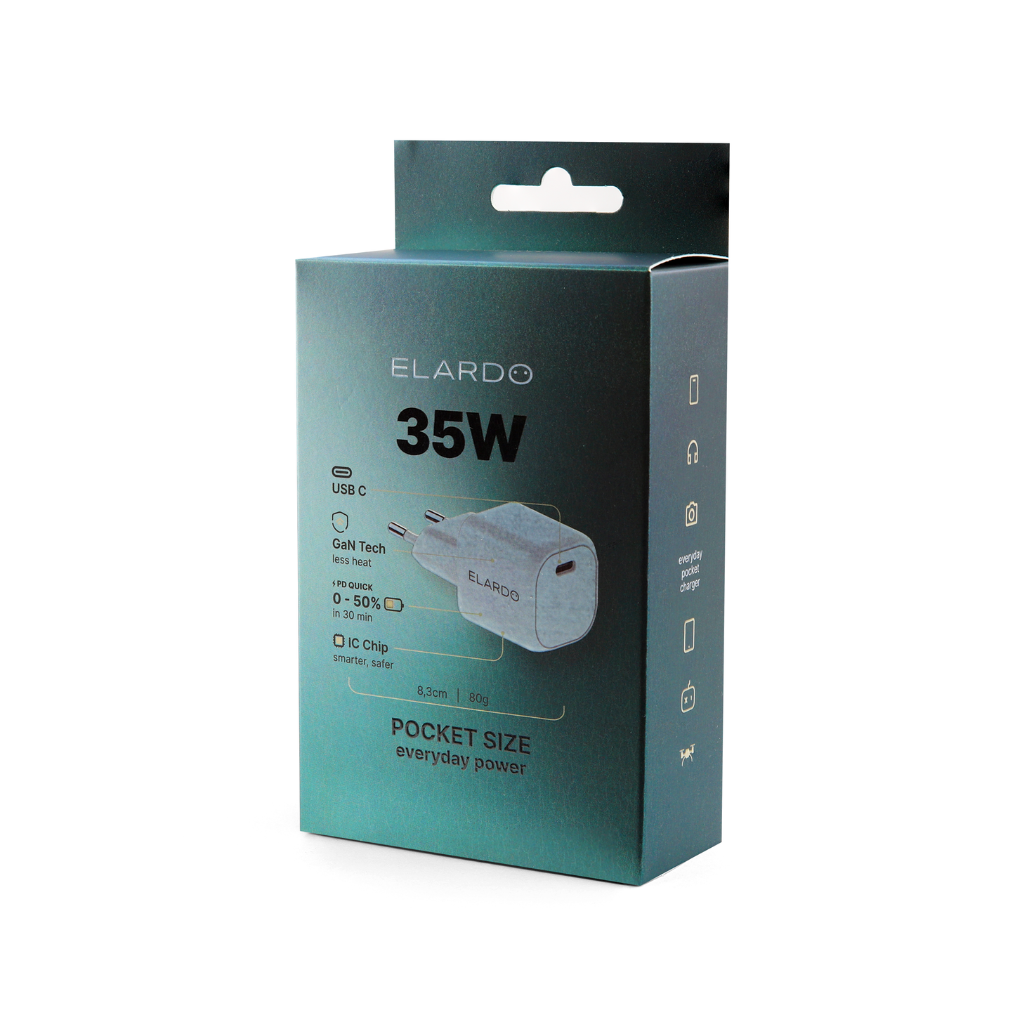 35W kompaktní USB-C nabíječka ELARDO Everyday Charger GaN