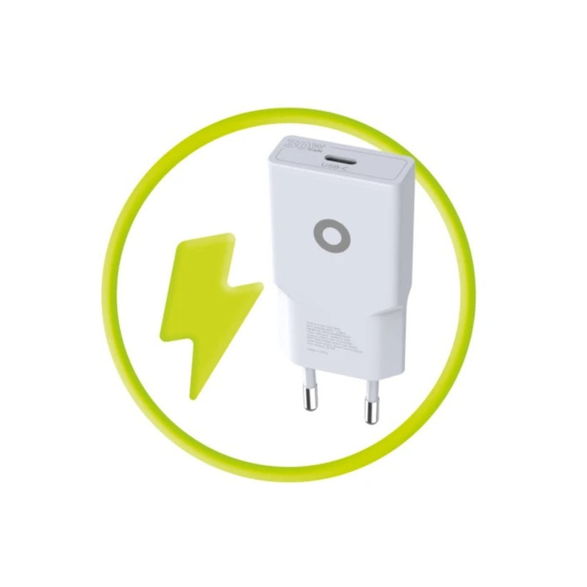 30W adaptér Mobile Origin GaN Slim Charger MO17 - bílý - bonami.click