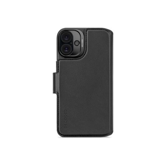 Kožená odnímatelná peněženka Decoded pro iPhone 16 Plus - černá - bonami.click