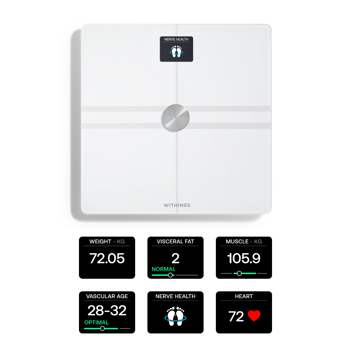 Chytrá Wi-Fi váha pro kompletní tělesnou analýzu Withings Body Comp - bílá - bonami.click