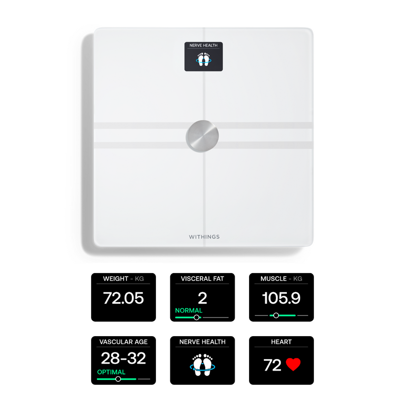 Chytrá Wi-Fi váha pro kompletní tělesnou analýzu Withings Body Comp - bílá - bonami.click