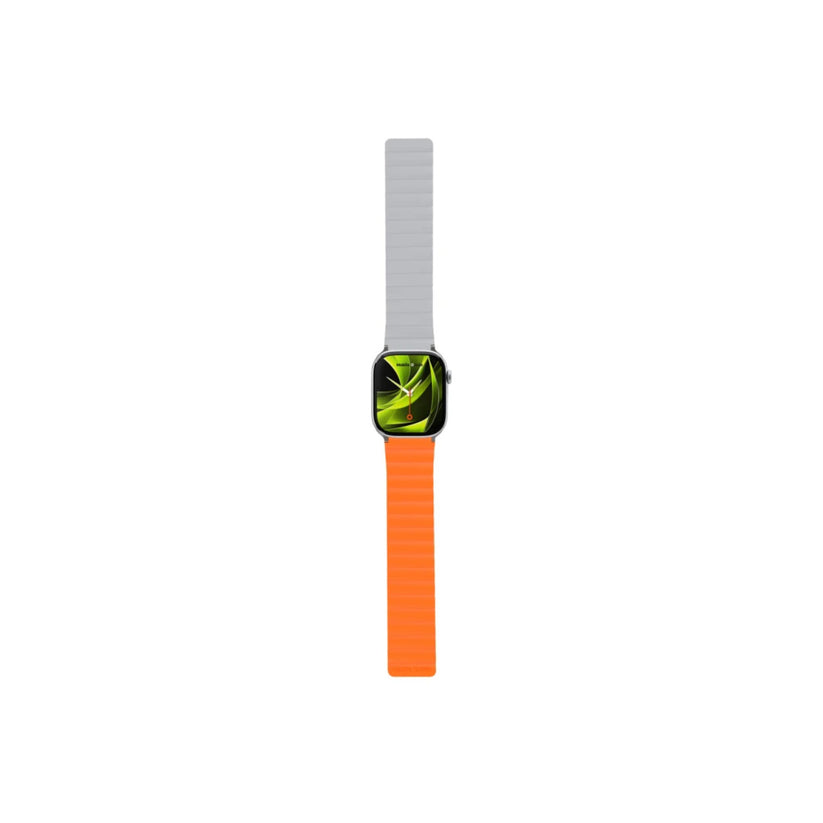 Řemínek pro Apple Watch 42/44/45/49 mm Mobile Magnetic Strap II - oranžový/šedý - bonami.click