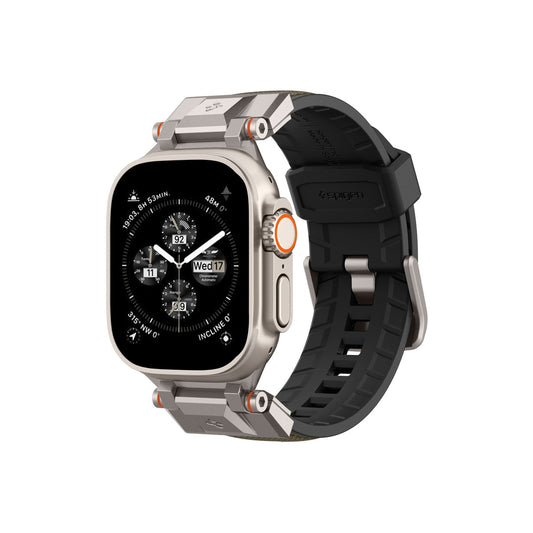 Řemínek pro Apple Watch 49mm/46mm/45mm/44mm Spigen DuraPro Armor - zelený - bonami.click