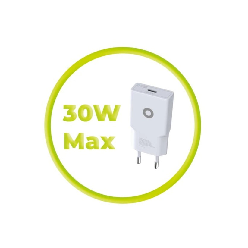 30W adaptér Mobile Origin GaN Slim Charger MO17 - bílý - bonami.click