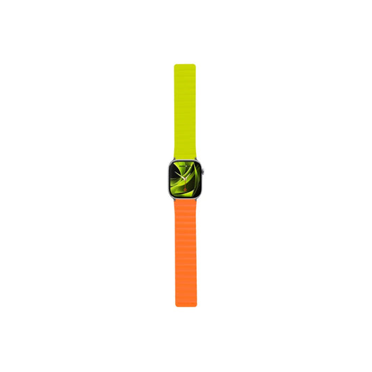 Řemínek pro Apple Watch 42/44/45/49 mm Mobile Magnetic Strap II - oranžový/zelený - bonami.click