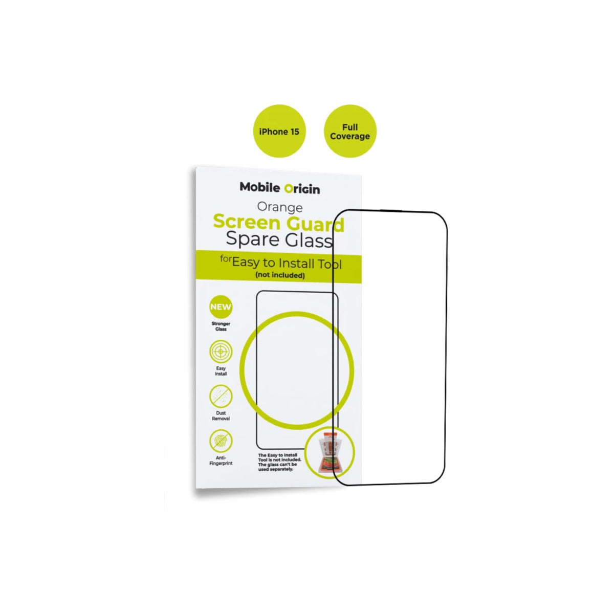Ochranné sklo pro iPhone 15 Mobile Origin Screen Guard Spare Glass
