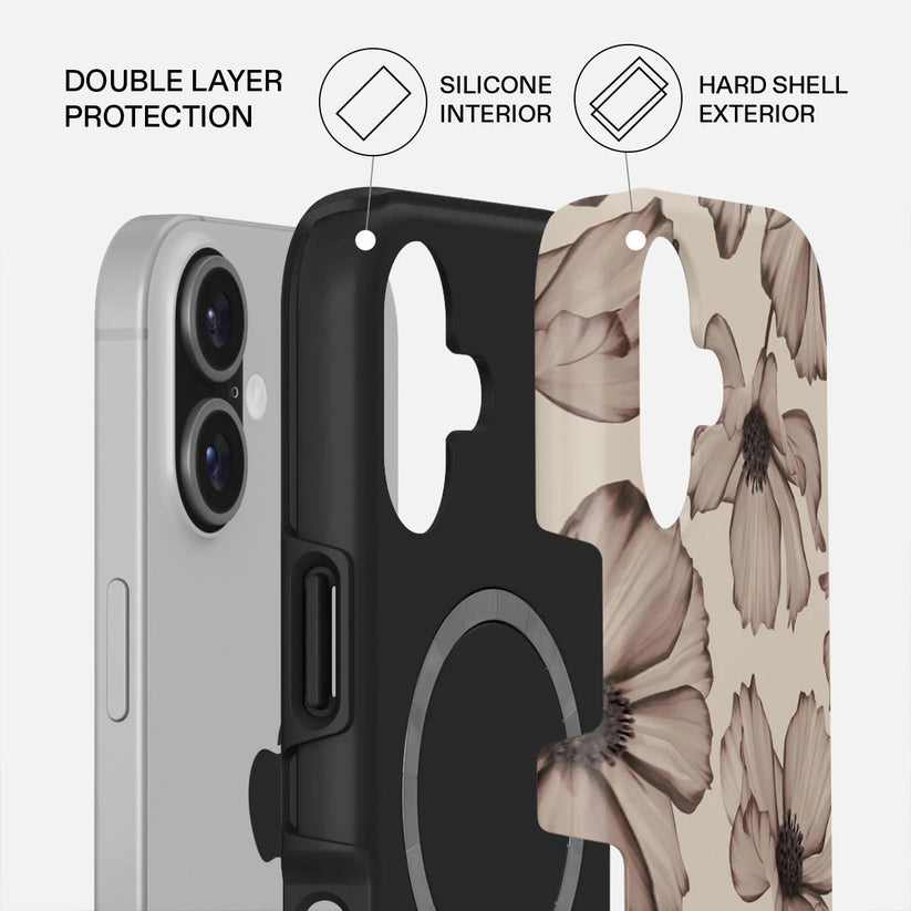 Kryt pro iPhone 17 Burga Barely Yours Tough MagSafe Case - květinový - bonami.click