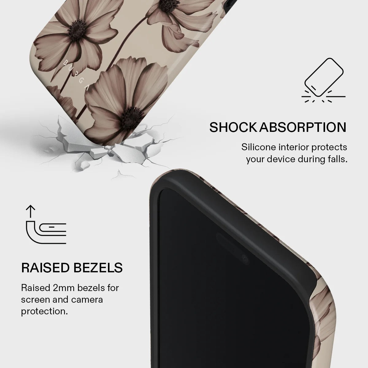Kryt pro iPhone Air Burga Barely Yours Tough MagSafe Case - květinový - bonami.click