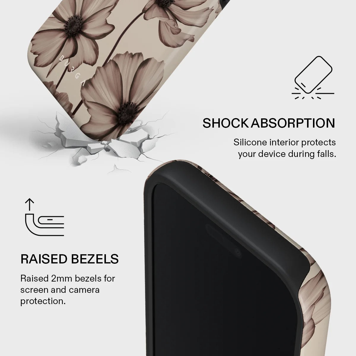 Kryt pro iPhone 17 Pro Burga Barely Yours Tough MagSafe Case - květinový - bonami.click