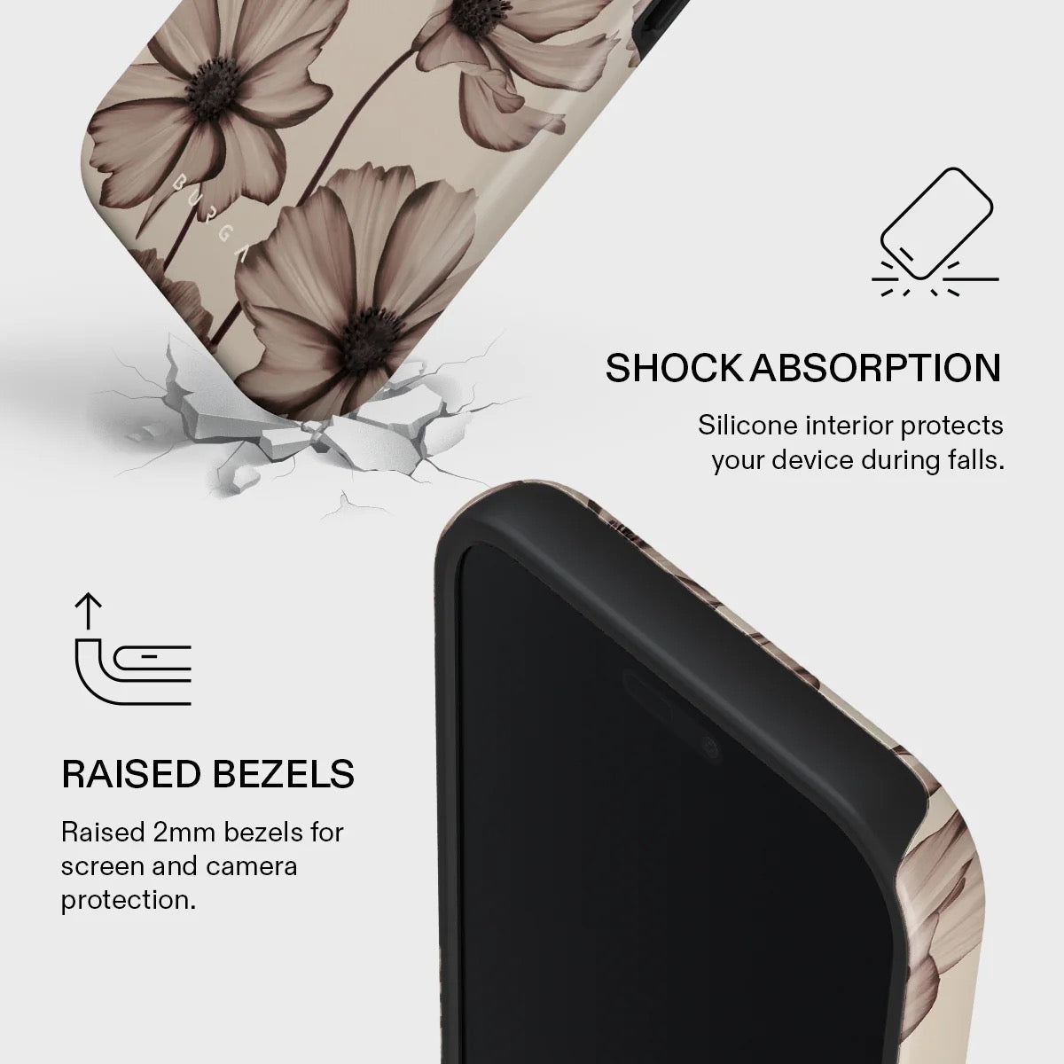 Kryt pro iPhone 17 Pro Max Burga Barely Yours Tough MagSafe Case - květinový - bonami.click