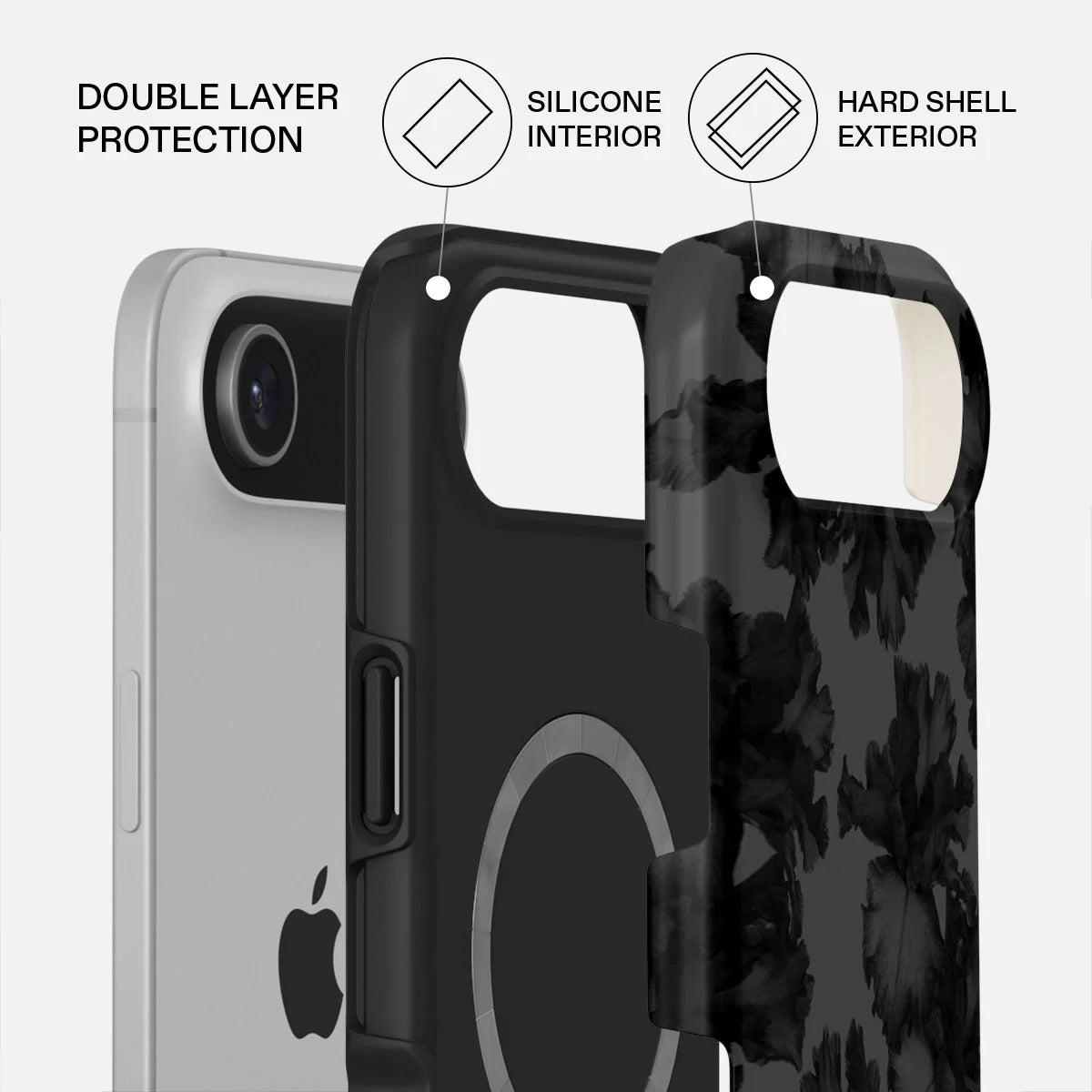 Kryt pro iPhone Air Burga Nocturnal Tough MagSafe Case - květinový tmavý - bonami.click
