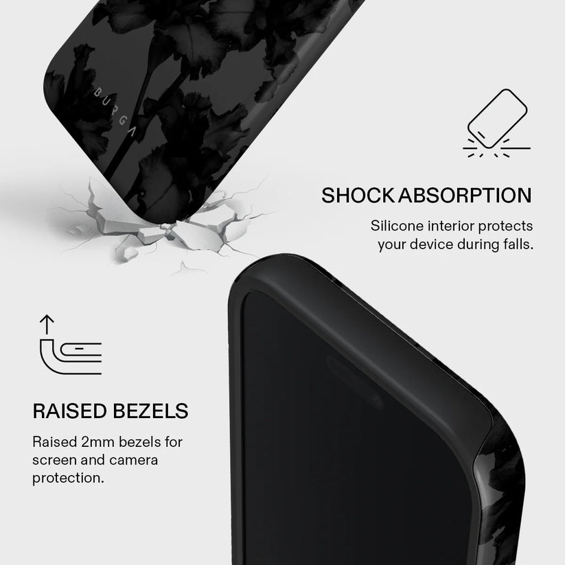 Kryt pro iPhone 17 Pro Burga Nocturnal Tough MagSafe Case - květinový tmavý - bonami.click