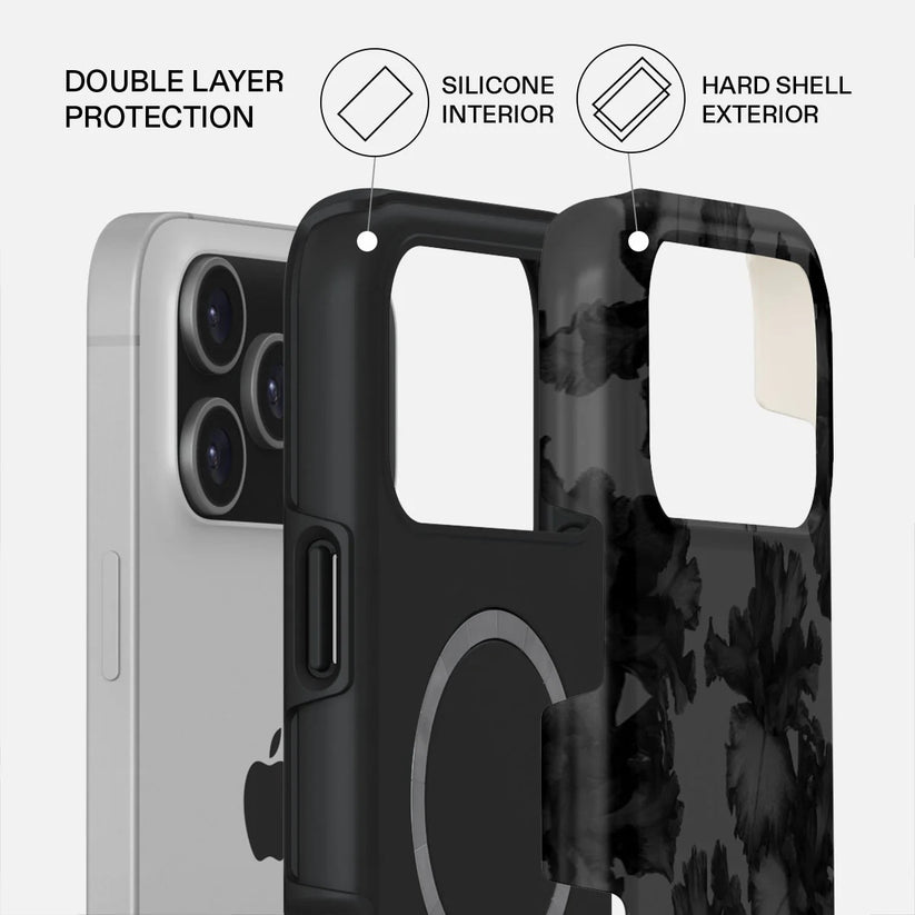 Kryt pro iPhone 17 Pro Max Burga Nocturnal Tough MagSafe Case - květinový tmavý - bonami.click