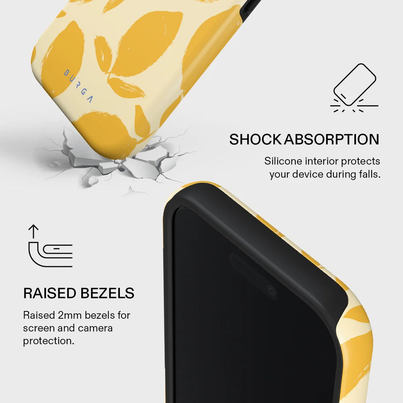 Kryt pro iPhone 17 Burga Lemon Tart Tough MagSafe Case - citrón - bonami.click