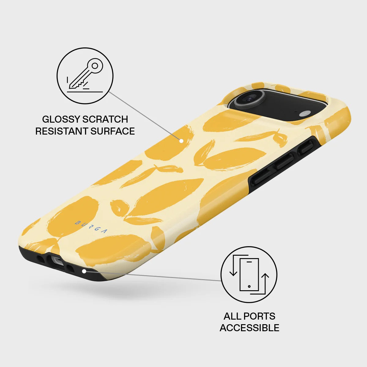 Kryt pro iPhone Air Burga Lemon Tart Tough MagSafe Case - citrón - bonami.click