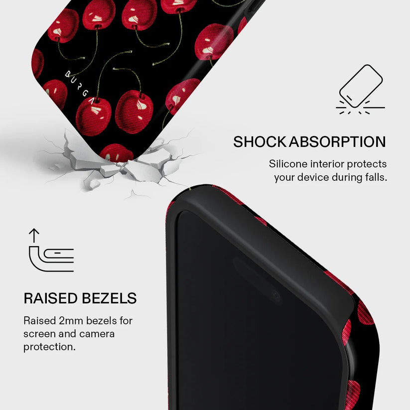 Kryt pro iPhone 17 Burga Cherrybomb Tough MagSafe Case - třešeň - bonami.click