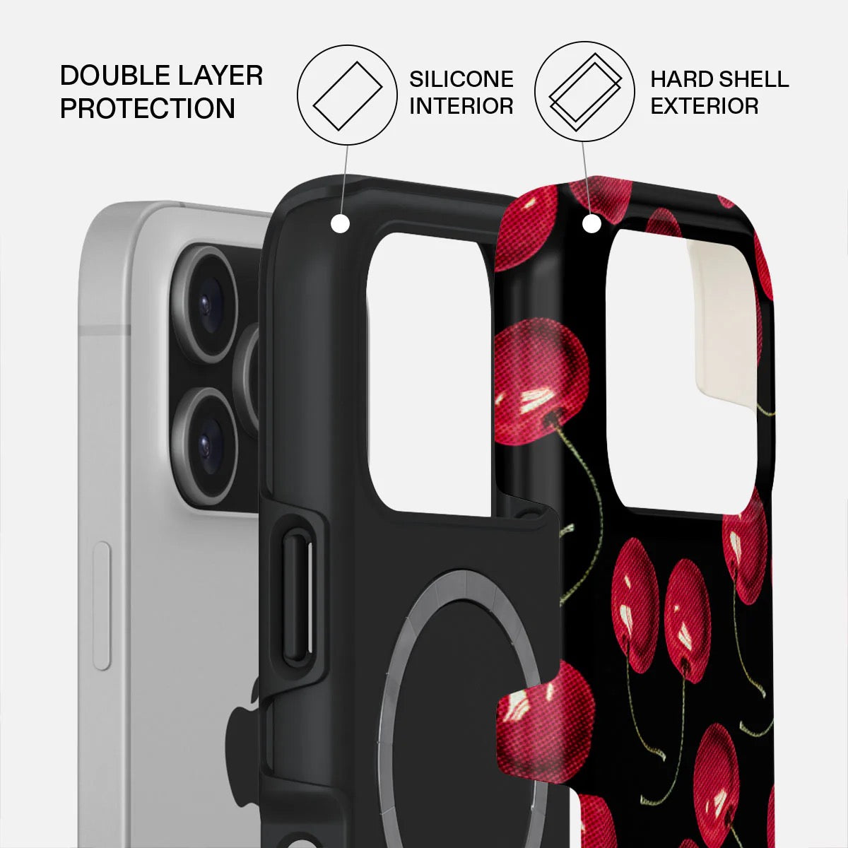 Kryt pro iPhone 17 Pro Burga Cherrybomb Tough MagSafe Case - třešeň - bonami.click