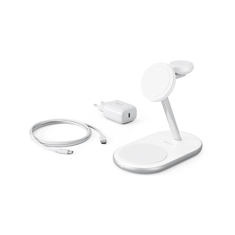 3v1 nabíjecí MagSafe stojan 15W Epico - bílý - bonami.click