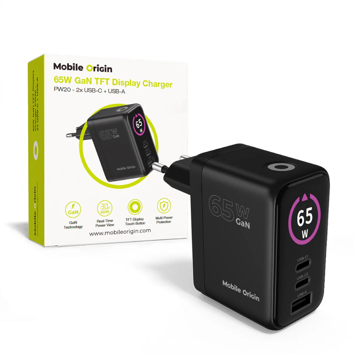 65W rychlonabíječka GaN Mobile Origin Universal Charger PW20 - bonami.click