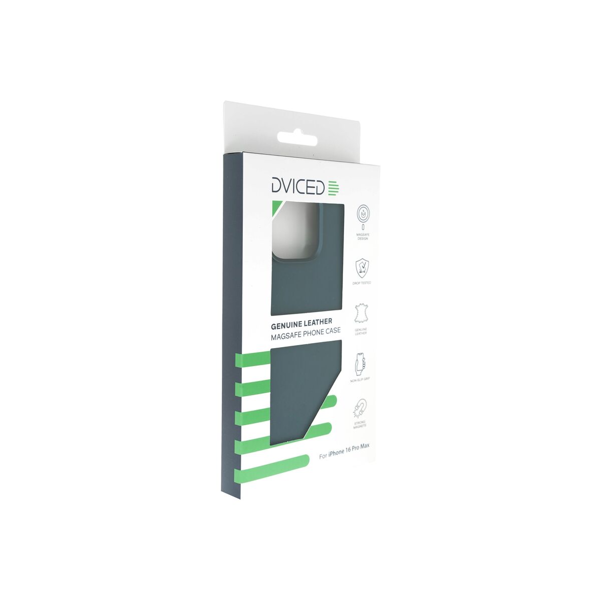 Kožený MagSafe kryt pro iPhone 16 Pro Max Dviced – modrý - bonami.click