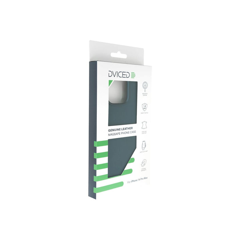 Kožený MagSafe kryt pro iPhone 16 Pro Max Dviced – modrý - bonami.click