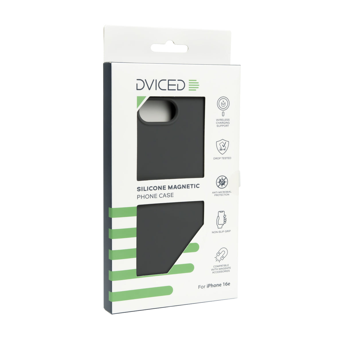 MagSafe silikonový kryt pro iPhone 16e Dviced Silicone Magnetic Case - šedý