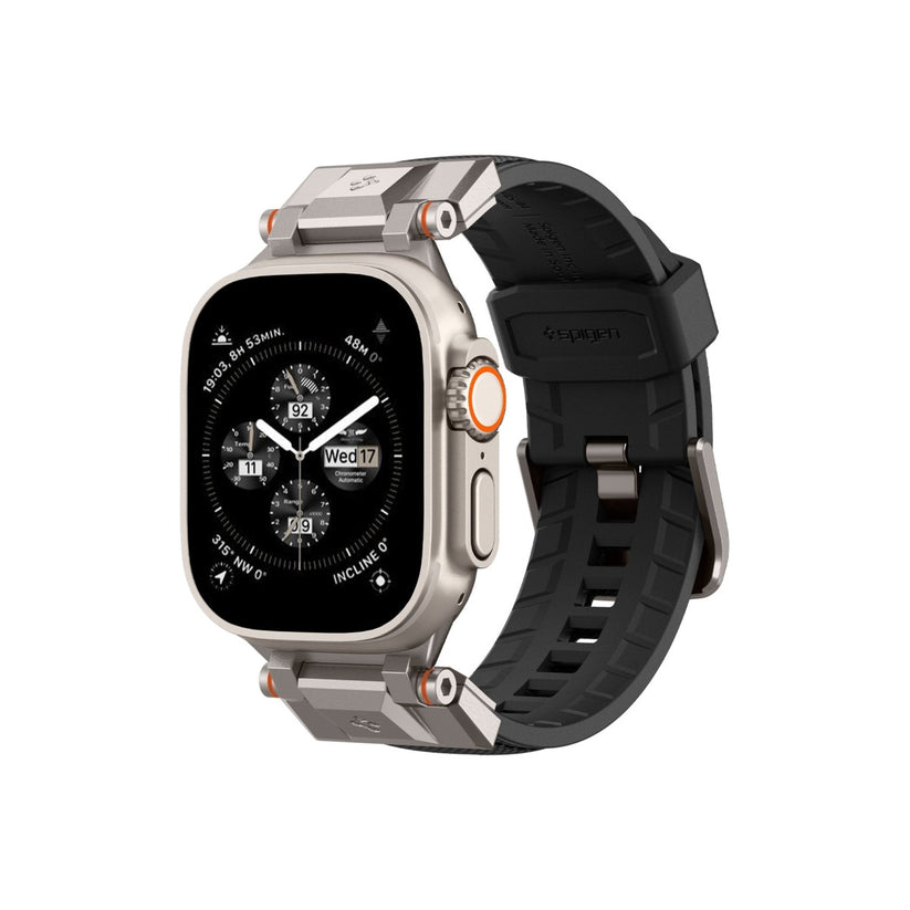 Řemínek pro Apple Watch 42/44/45/49 mm Spigen Dura Pro Armor Band - černý - bonami.click