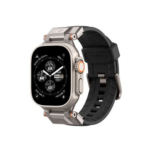 Řemínek pro Apple Watch 42/44/45/49 mm Spigen Dura Pro Armor Band - černý - bonami.click