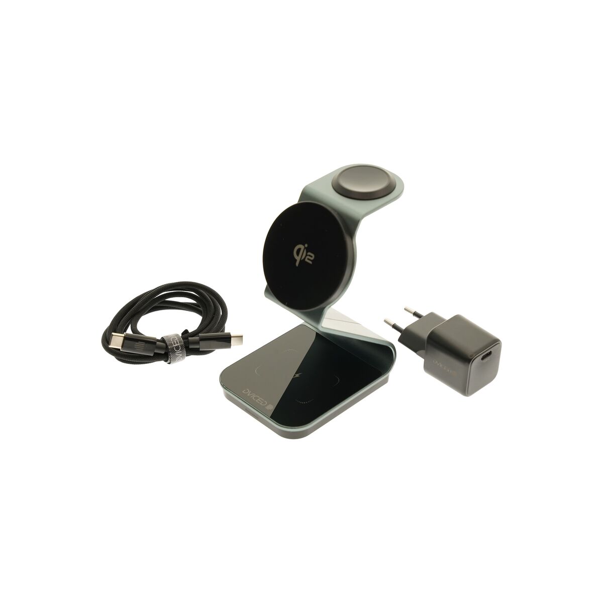 3v1 MagSafe Qi2 nabíječka Dviced se stojánkem – šedá - bonami.click