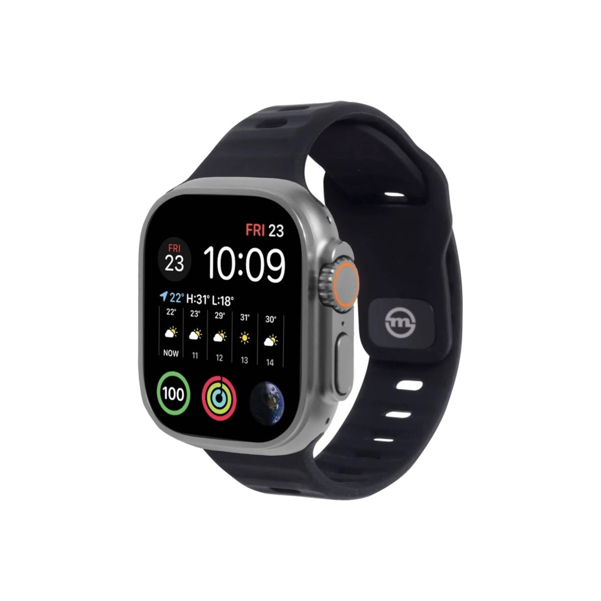 Řemínek pro Apple Watch 42/44/45/49 mm Mobile Origin Strap - černý - bonami.click