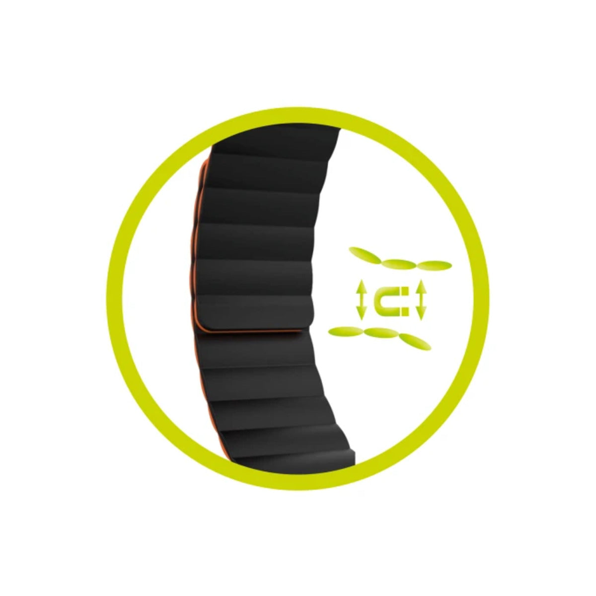 Řemínek pro Apple Watch 42/44/45/49 mm Mobile Magnetic Strap II - oranžový/černý - bonami.click