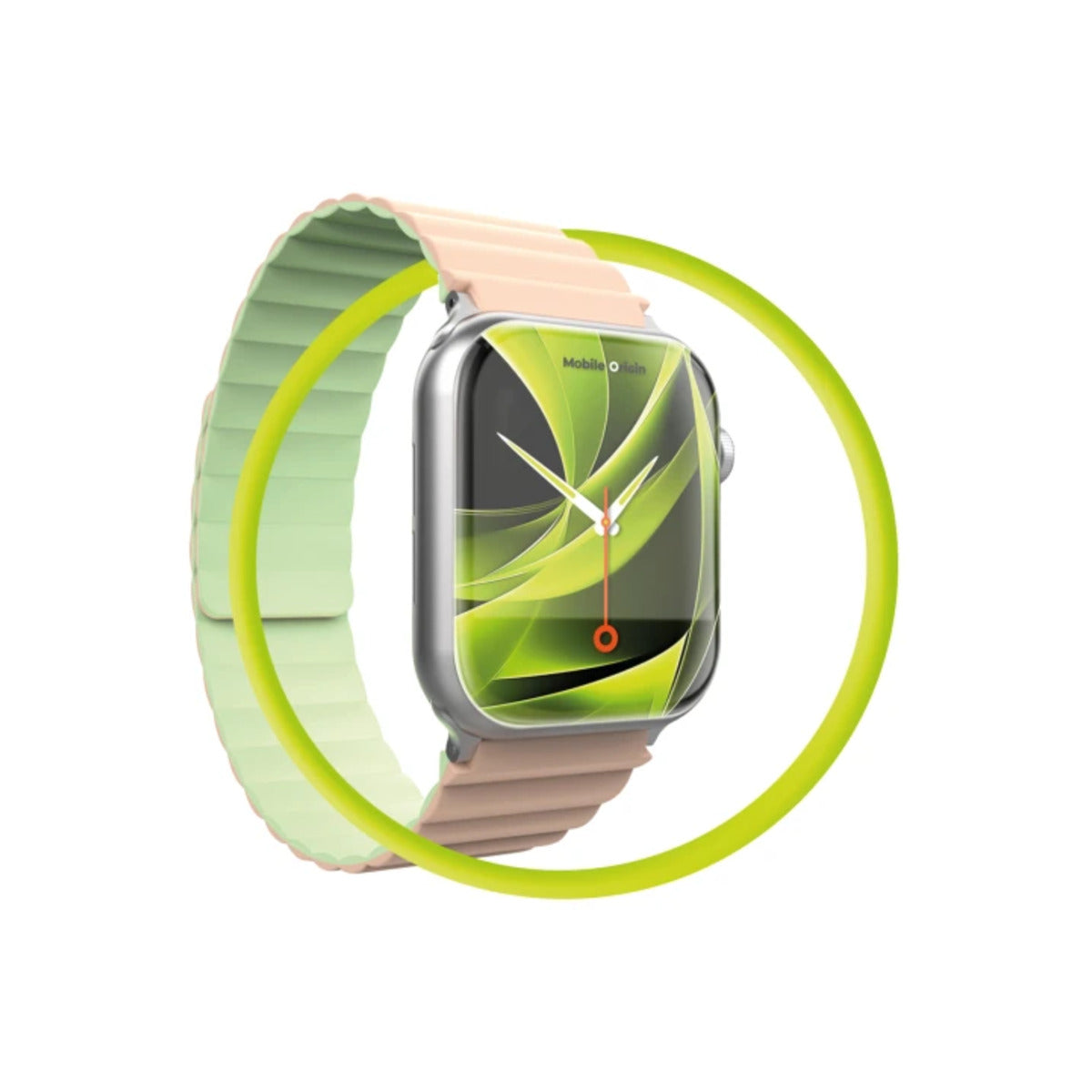 Řemínek pro Apple Watch 42/44/45/49 mm Mobile Magnetic Strap II - růžový/zelený - bonami.click