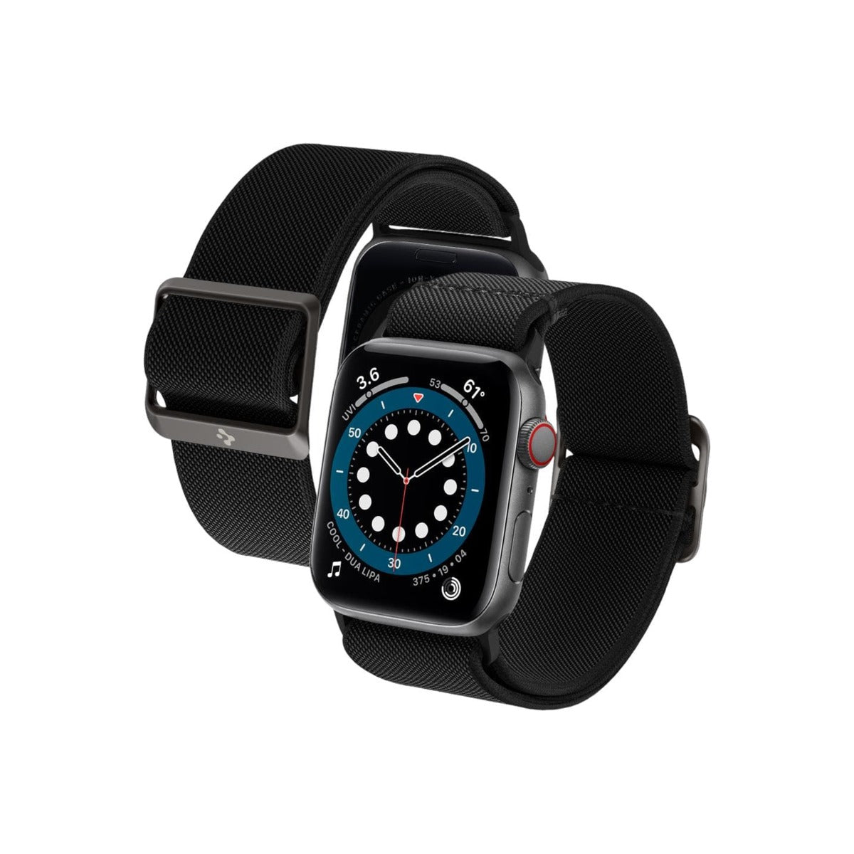 Řemínek pro Apple Watch 42/44/45/49mm Spigen Lite Fit - černý - bonami.click