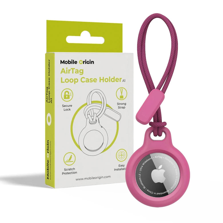 Pouzdro na AirTag Mobile Origin Airtag Loop Case Holder A1 - růžové