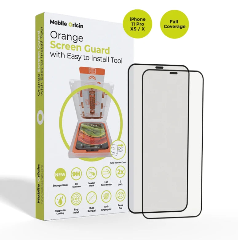 Ochranné sklo pro iPhone 11 Pro / XS / X Mobile Origin Screen Guard - 2 ks