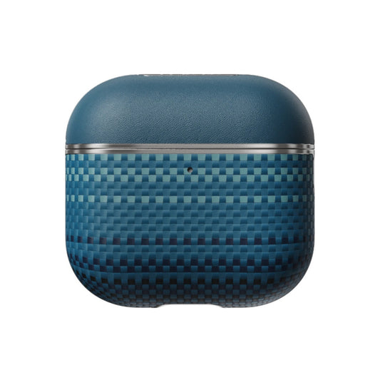 Kryt pro AirPods 4 Pitaka Aramid Fiber Magnetic Case - modrý