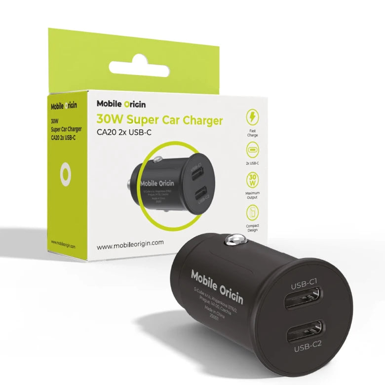 30W autonabíječka Mobile Origin CA20 - 2× USB-C