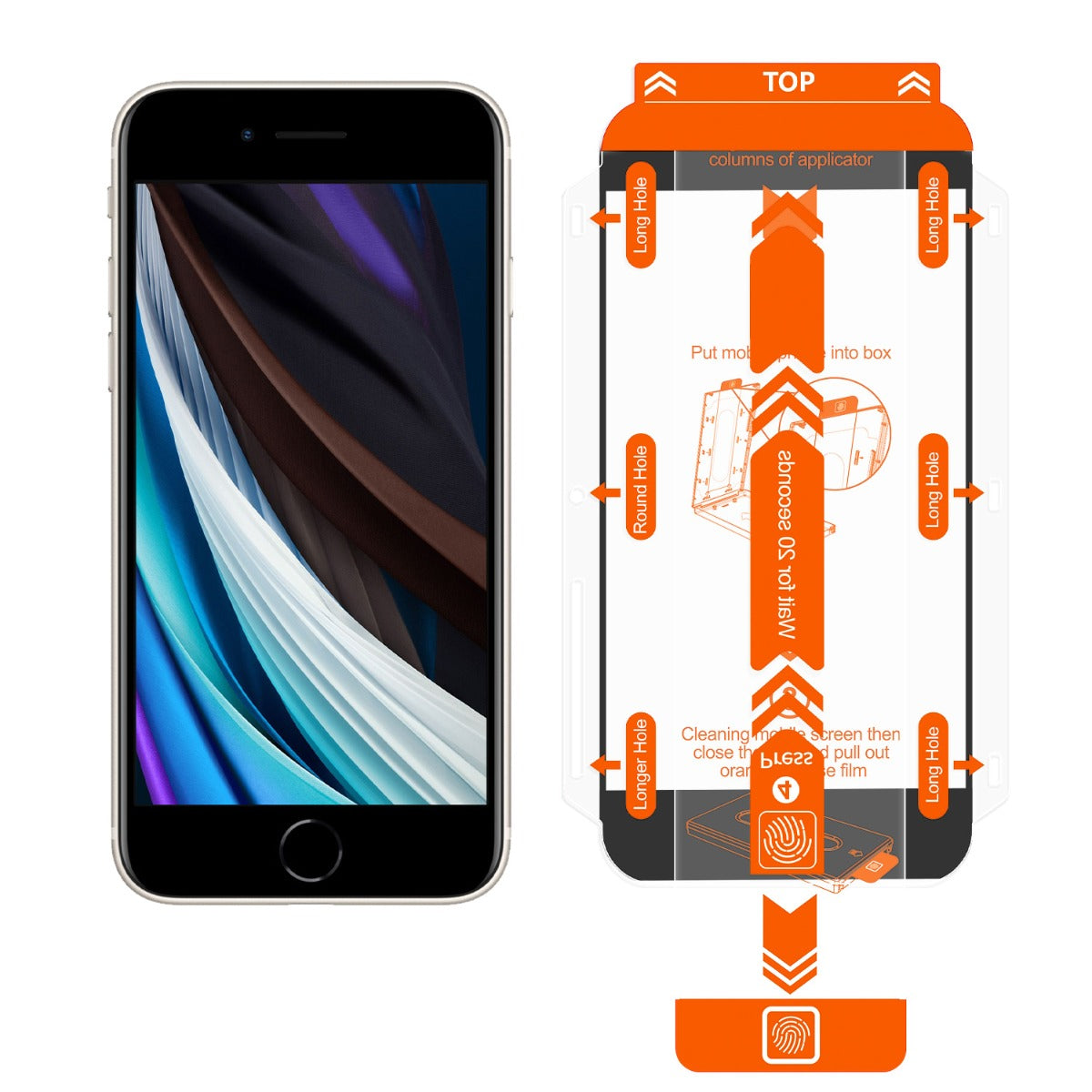 2 kusy ochranného skla pro iPhone 8/7/SE 2022 Mobile Origin Screen Guard - bonami.click