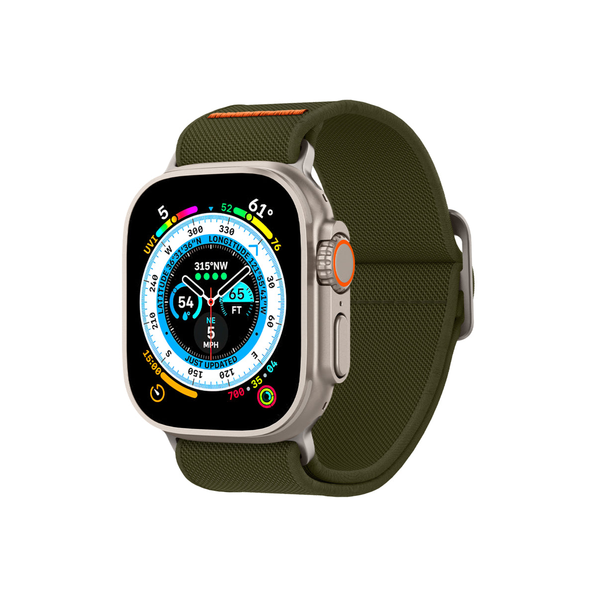 Řemínek pro Apple Watch 42/44/45/49mm Spigen Lite Fit Ultra - khaki - bonami.click