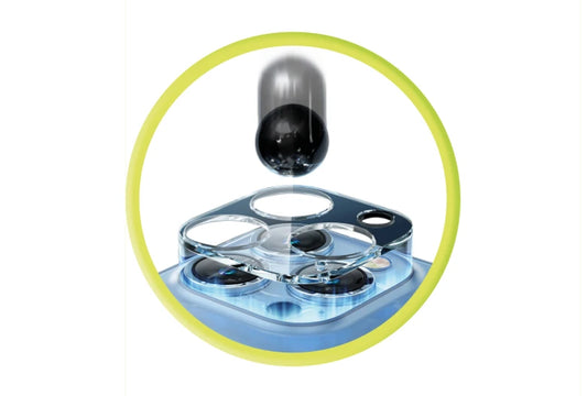Sklo na fotoaparát pro iPhone 15 Pro / 15 Pro Max Mobile Origin Easy Lens Full Cover - průhledné - bonami.click