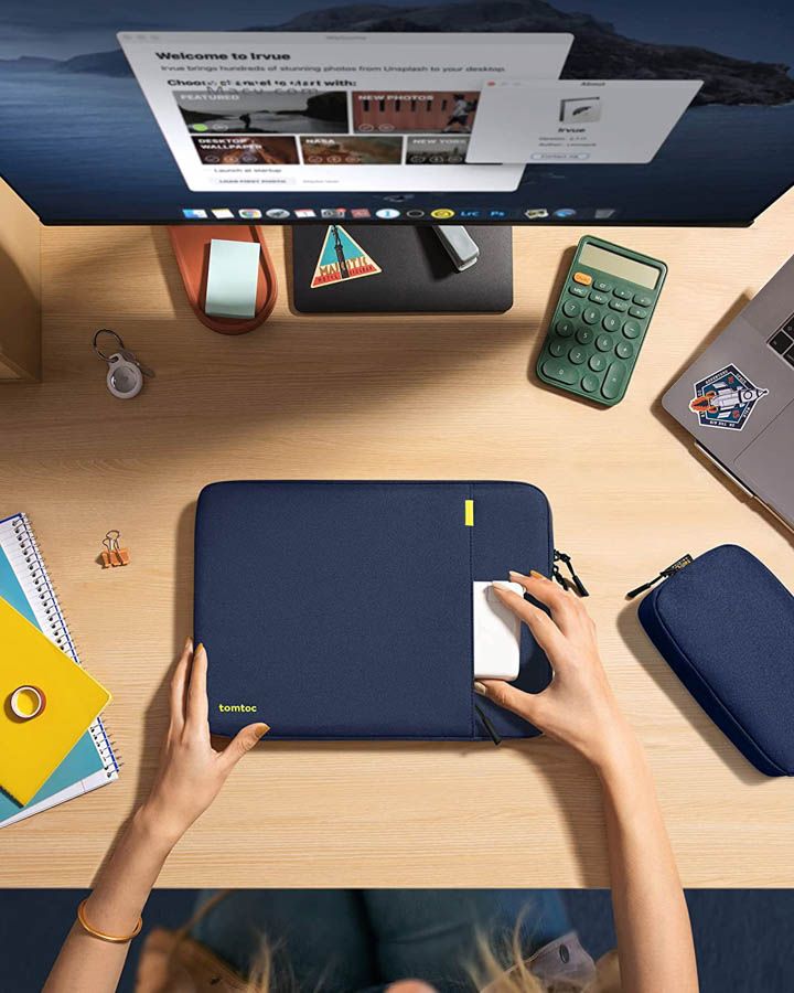 Pouzdro a brašna pro MacBook Pro 16" tomtoc Sleeve Kit - modré - bonami.click