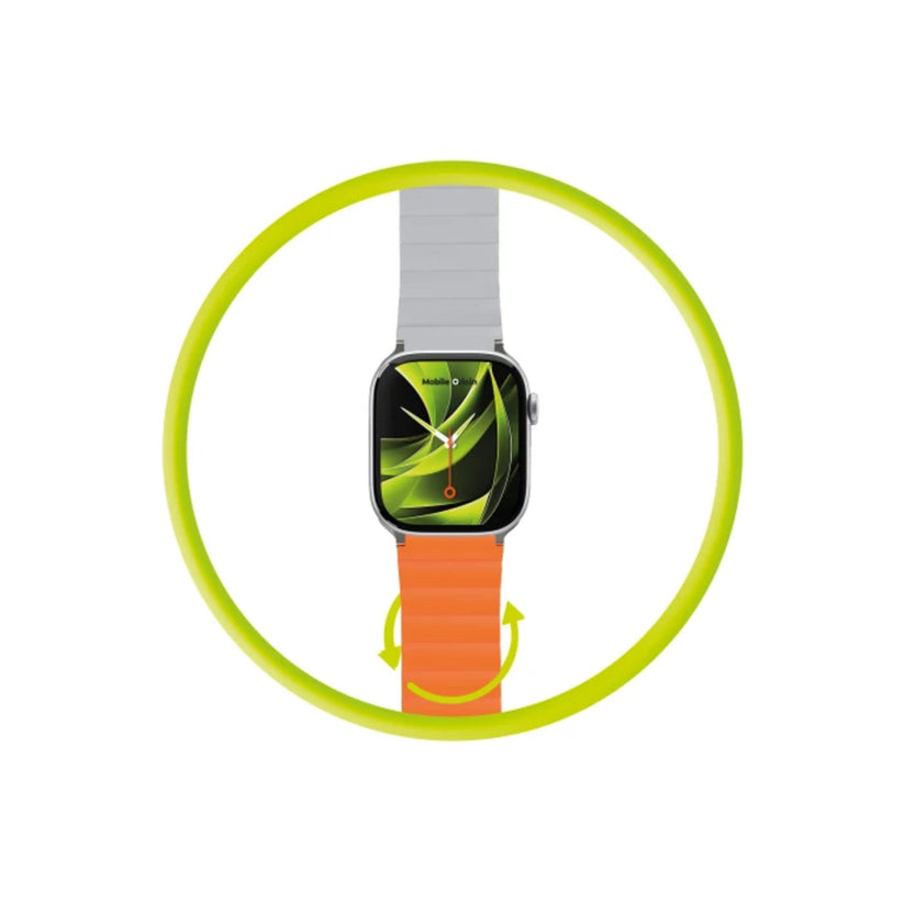 Řemínek pro Apple Watch 42/44/45/49 mm Mobile Magnetic Strap II - oranžový/šedý - bonami.click