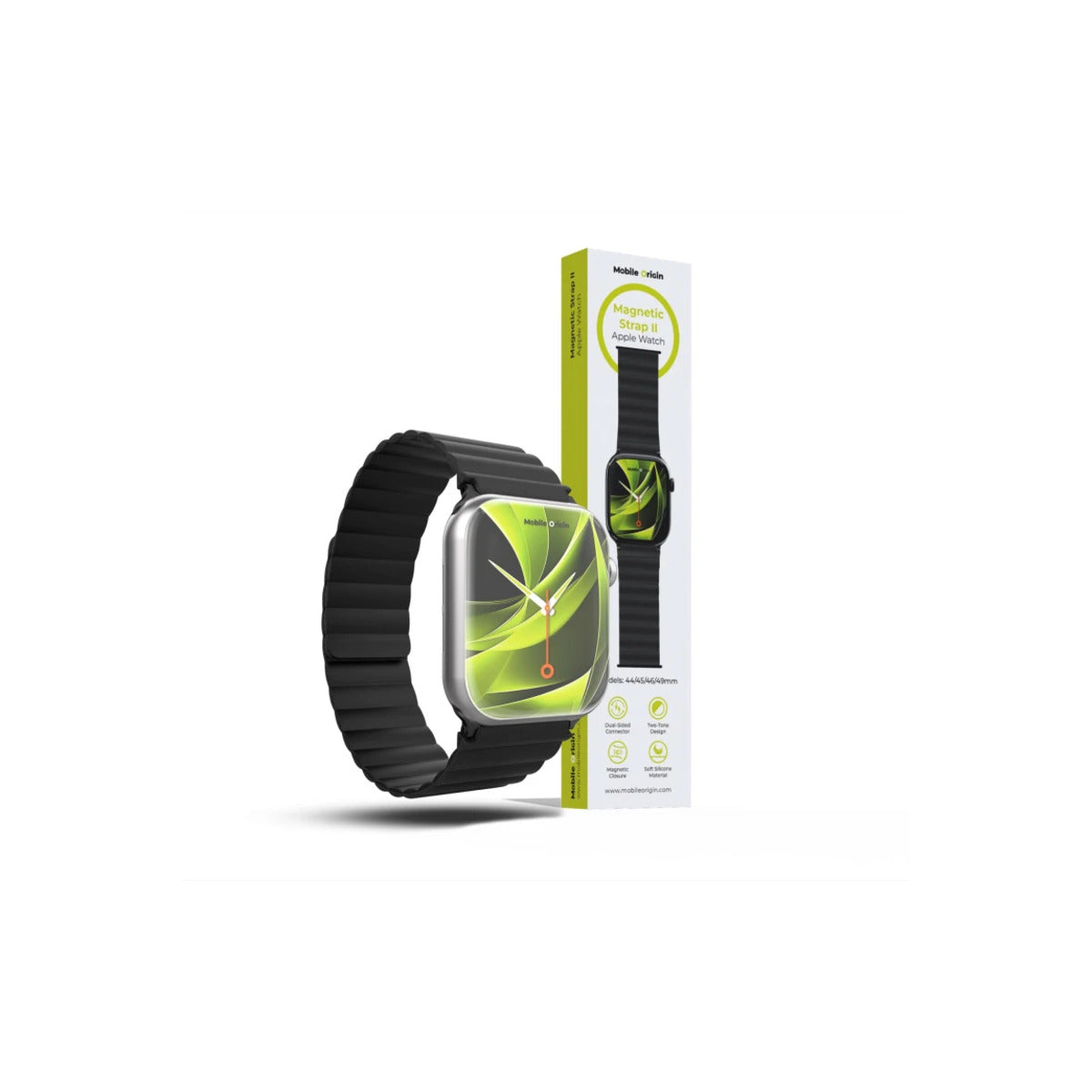 Řemínek pro Apple Watch 42/44/45/49 mm Mobile Magnetic Strap II - černý - bonami.click
