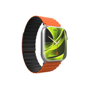 Řemínek pro Apple Watch 42/44/45/49 mm Mobile Magnetic Strap II - oranžový/černý - bonami.click