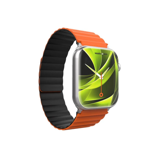 Řemínek pro Apple Watch 42/44/45/49 mm Mobile Magnetic Strap II - oranžový/černý - bonami.click
