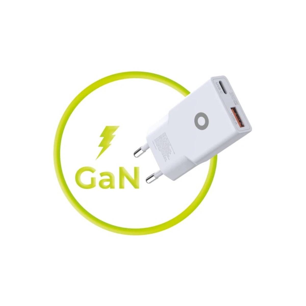 30W adaptér Mobile Origin GaN Slim Charger MO16 - bílý - bonami.click