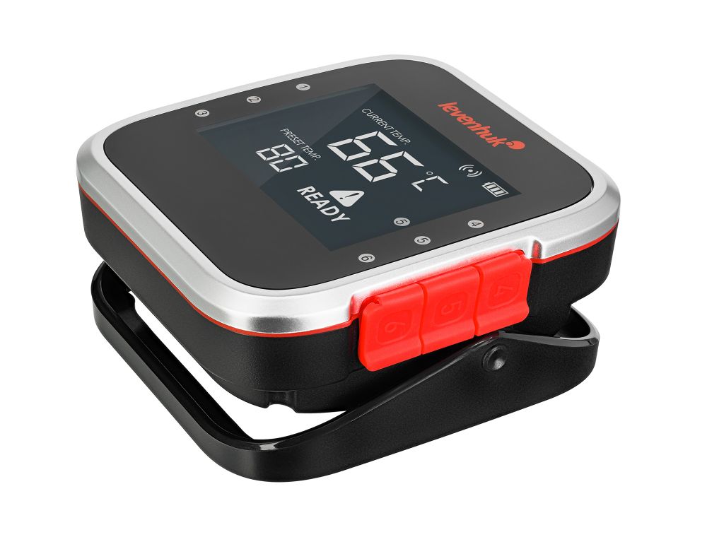 Chytrý Bluetooth teploměr na maso Levenhuk Wezzer Grill BT20 se 3 sondami