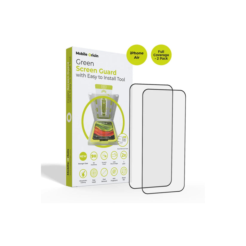 Ochranné sklo pro iPhone Air Mobile Origin Screen Guard s aplikátorem, úplným pokrytím, 2 ks - bonami.click